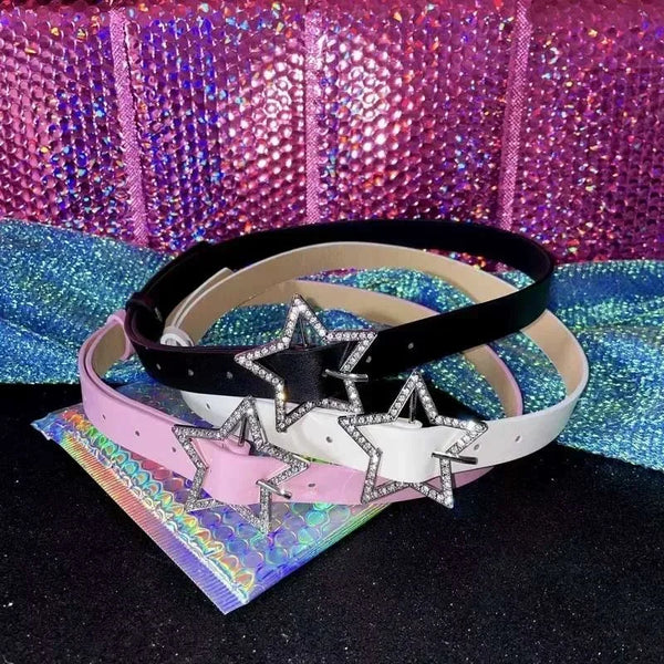 Y2K Star Buckle Belt