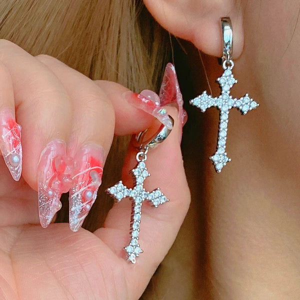 Y2K Kpop Cross Earrings