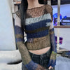 Y2K Grunge Hollow Knit Top