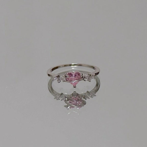Y2K Sparkling Pink Rings
