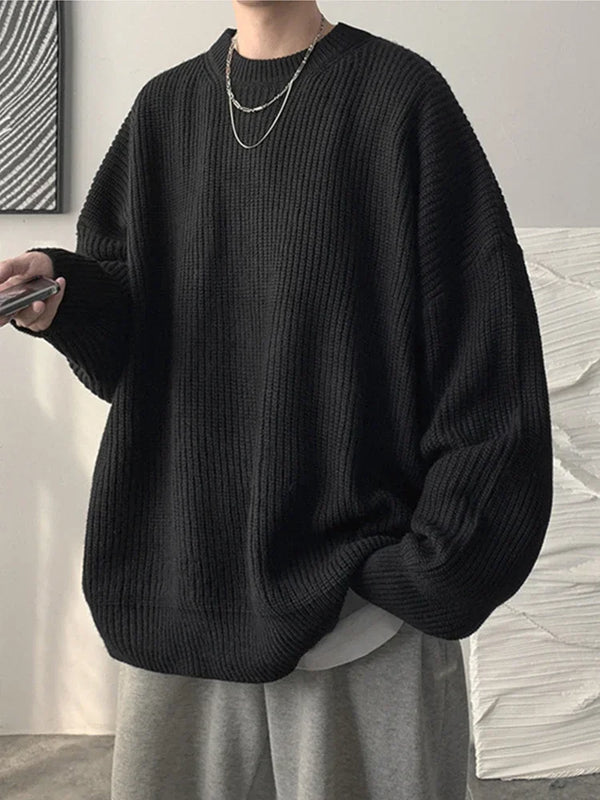 Y2K Solid Color Knit Sweater