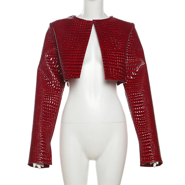 Women’s Y2K Leather Crop Jacket