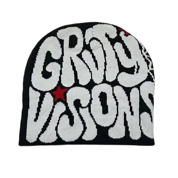 Y2K Black Knit Beanie