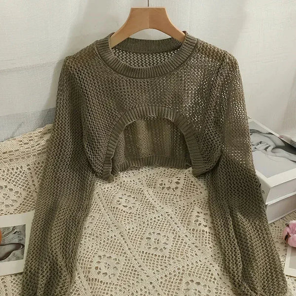 Y2K Crochet Knit Crop Top