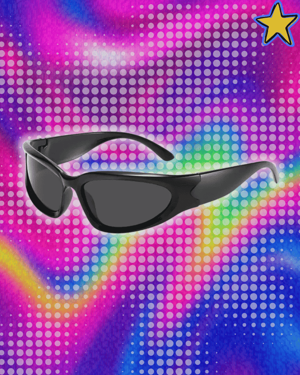 Trendy Y2K Cycling Sunglasses Outdoor Millennium Futuristic Sun Glasses UV Protection Street Shooting Eyewear for Women & Men