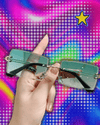 2023 Luxury Rhinestone Sunglasses for Women Y2K Retro Rimless Rectangle Sun Glasses Female Vintage Shades Travel Beach Eyewear