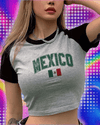 Mexico 90s korean fashion yk2 crop top Female Harajuku manga 90s 2000s t-shirts cropped