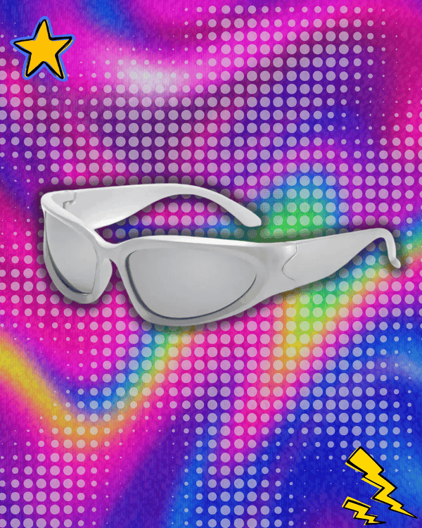 Trendy Y2K Cycling Sunglasses Outdoor Millennium Futuristic Sun Glasses UV Protection Street Shooting Eyewear for Women & Men