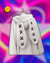 2025 Winter Clothing Women Jackets Harajuku Rabbit Ears Punk Black Coats Thicked Furry Zipper Oversized Y2k Tops Ropa Mujer