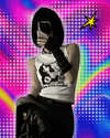 Y2k Grunge Print Sleeveless Sexy Tank Top for Women Ribbed Knit Vest Streetwear Aesthetic Clothing Female Crop Top Women 2000s
