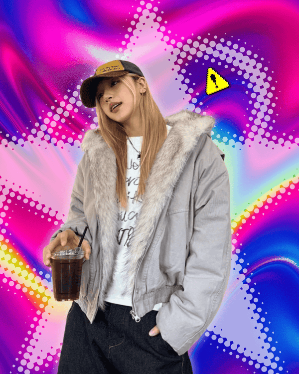 American Retro Fur Collar Hooded Jacket Women Y2K Streetwear Winter New Velvet Thickened Warm Harajuku Loose Casual Jacket