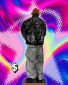 Retro Black Leather Jacket Oversized Loose Thickened Y2k Zipper Jacket Hip Hop Goth Rock Men and Women Coats Jackets Streetwear