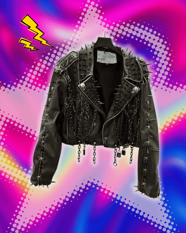 Leather vintageJacket Skull Jacket gothic Leather vintage Jacket harajukuJacket gothic clothes y2k clothes gothic Jacket