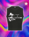 Guitar Print Sleeveless Tank Top Y2K Casual Ribbed Women Grunge Crop Top Harajuku Fashion Vest Tee 90s Street Outfits