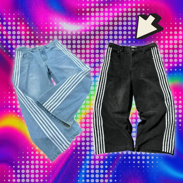 Y2k Harajuku Street Distressed Striped Black Jeans Women Korean Fashion Casual Straight Pants Classic Simple Loose Denim Pants