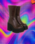 GIGIFOX Goth Platform High Heels Zip Chunky Women's Boots Black Punk Thick Bottom Motorcycle Boots Cosplay Y2K Casual Shoes