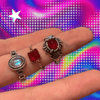 Y2K Vintage Gradient Zircon Rings Cross Geometry Aesthetic Open Rings for Women Punk Creative Grunge Gothic Jewelry Accessories