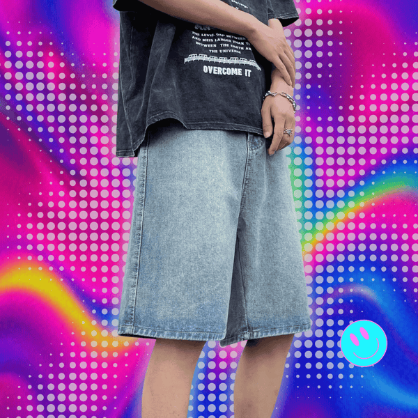 New Men's Summer Fashion Y2k Denim Shorts Teenager Boys Hip Hop Vintage Streetwear Baggy High Waist Jeans Shorts шорты мужские