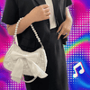 Pearl Female Bag Retro Luxury Designer Handbag Bow Crossbody Bags Fashion Canvas Women's 2023 Trend Shoulder bag Purses