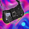 Y2k Fashion Women's Handbags Stars Pattern Cool Girls Underarm Bag Vintage Canvas Female Small Shoulder Bags Chain Tote Purses