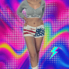 y2k shorts for women 2025 new summer super printed shorts denim tight white low-rise nightclub hot pants