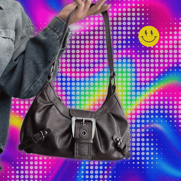 2025 Spring Hot Selling Maillard Style Retro Style Small Bag Spicy Girl Y2K Wasteland Style Vintage Leather Shoulder Armpit Bag