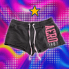 Y2K Casual low-rise Summer shorts for women Sporty style shorts Embroidered monogram print tight hot pants Kawaii Streetwear emo