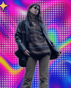 Preppy Grunge Retro Striped Knitted Sweater Autumn O Neck Full Sleeve Jumpers Fairycore Vintage Y2K Aesthetics Grandpa Pullovers