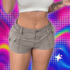Vintage Women'S Solid Coloured Workwear Black Denim Shorts Breathable Pantalones Cortos Y2k Vintage Streetwear Ropa De Mujer