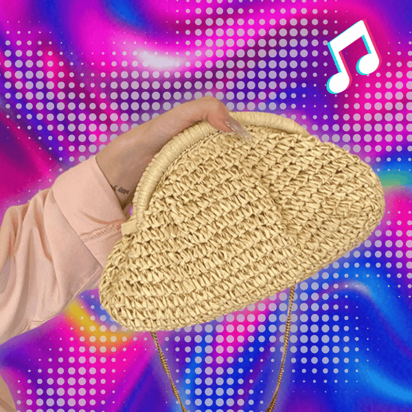 2024 Summer New Straw Weaving Crossbody Bag Fashionable and Casual Shell Bag Women's Shoulder Bag with Excellent Texture