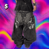 Y2K Black Skull Baggy Jeans