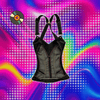 Y2k Skirt Sets Black Suspender Hollow Out Two Piece Sets Women Outfits Fashion Sexy A Line Pleated Skirt Harajuku Streetwear