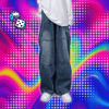 Spring And Autumn Vintage Wide Leg Big Pocket Overalls Men Y2K Neutral Loose Straight Leg Casual High Street Hip Hop Jeans