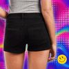 Womens Casual Fashion Slim Pockets Shorts Wrap Buttocks Solid Black Jeans Shorts Women'S Y2k Summer High Waist Casual Shorts