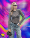 MSCSZ Black See-Though Knitted Sweater Women Fall Thin Mohair Wool Sweater For Women Pullovers O-neck Long Sleeve Top Y2K