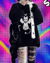 Harajuku Gothic Casual Oversized Knitted Jumpers Grunge Cartoon Sweater Fashion Knitwear Y2k Aesthetic Balack Loose Pullover