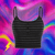 Y2K Goth Striped Cami