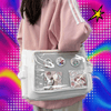 College Style Crossbody Bag with Large Capacity for Class Book Carrying Mailman Bag for Girls Casual Shoulder Crossbody Bag