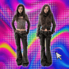 REDDACHiC Dual-Button Low Rise Women Cargo Pants Grunge Zipper Decor Pockets Do Old Whiskers Flare Jeans Grayu Y2k Streetwear