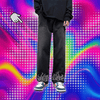 Y2K Vintage Flame Printed Jeans For Men Baggy Streetwear Wide Leg Denim Trousers 2024 New Hip Hop Fashion Straight Pantalones