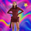 Pleated Long Sleeve Mini Dress Floral Designer Holiday Slim Patchwork Fashion Elegant Solid Dress For Women Y2k Dress 2023
