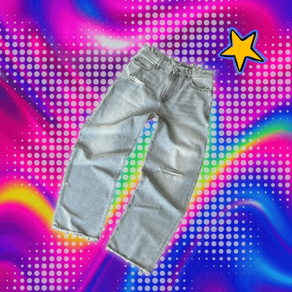 Baggy Jeans for Men Y2k Hip Hop Distressed Retro Black PantsOversized Embroidery Harajuku Gothic Wide Leg Trousers Streetwear