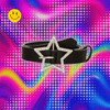 Y2K Belts for Women Spice Girls Pink Black White Belt Denim Star PU Leather Rhinestones Belt Ins Sweet Cool Corset Jeans Belts