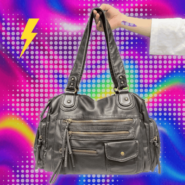 Y2K Hot Girl Single Shoulder Crossbody Bag Vintage Washed Leather Motorcycle Bag Large Capacity Multi Pocket Bag