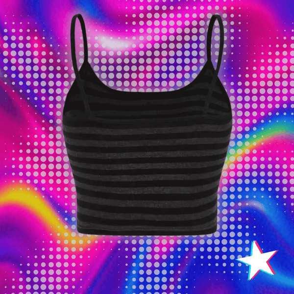 Y2K Goth Striped Cami