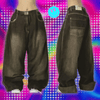Y2K Black Skull Baggy Jeans