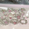 Y2K Crystal Heart Ring