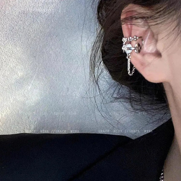 Y2K Butterfly Tassel EarClips