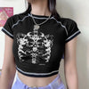 Y2K E-Girl Skeleton Shirt