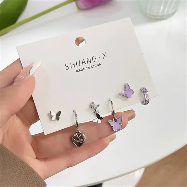 Y2K Butterfly Earring Set